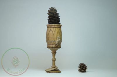 Лот: 8375982. Фото: 1. Рюмка на ножке из натурального... Рюмки, стопки