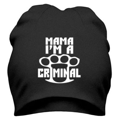 Лот: 5267436. Фото: 1. Шапка "I am a criminal" (Арт... Головные уборы