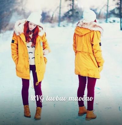 Лот: 6020849. Фото: 1. Парка цвет горчичный 42-44 НОВАЯ... Верхняя одежда