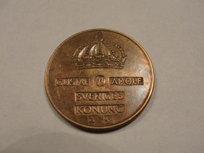 Лот: 4926697. Фото: 1. Швеция, 5 эре, 1955 г. Европа