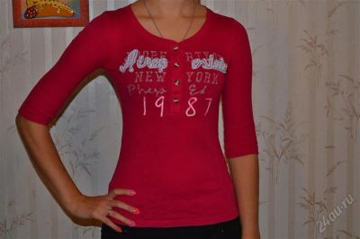 Лот: 2079906. Фото: 1. Футболка с рукавом 3/4 Aeropostale. Футболки, топы и майки