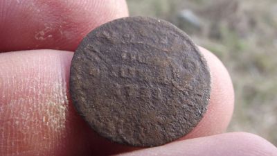 Лот: 11508262. Фото: 1. Полушка 1731 года. Перечекан с... Россия до 1917 года