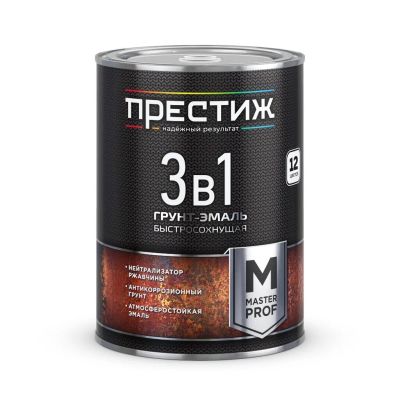 Лот: 24085019. Фото: 1. Грунт-эмаль Престиж, Мастер, по... Краски, лаки, растворитель