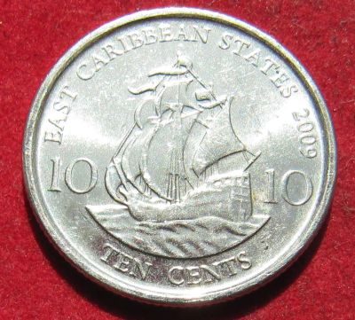 Лот: 19079885. Фото: 1. Восточные Карибы 10 центов, 2009... Остальные страны