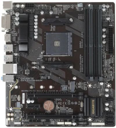 Лот: 25595980. Фото: 1. Gigabyte GA-AB350M-DS3H + Ryzen... Комплекты запчастей