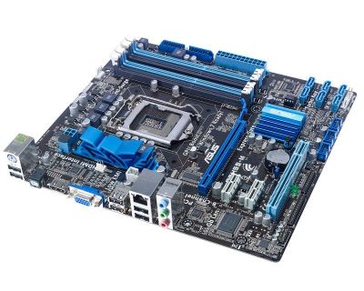 Лот: 9886204. Фото: 1. Asus P7H55-M LGA1156 4*DDR3 hdmi... Материнские платы
