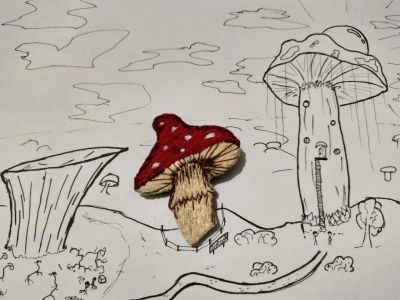 Лот: 15939409. Фото: 1. Брошь. Бижутерия ручной работы
