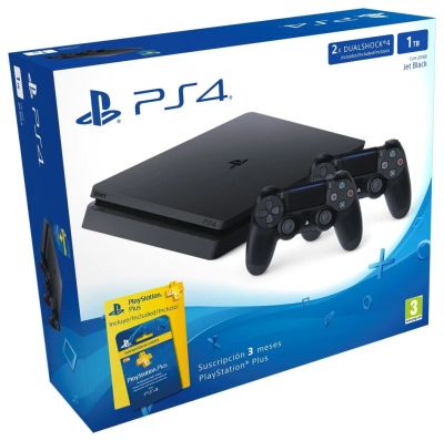 Лот: 8797306. Фото: 1. PS4 slim 1 TB + 2 геймпада. Игровые приставки, консоли