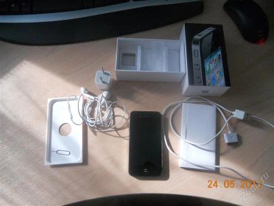 Лот: 2835586. Фото: 1. iPhone 4 black. Смартфоны