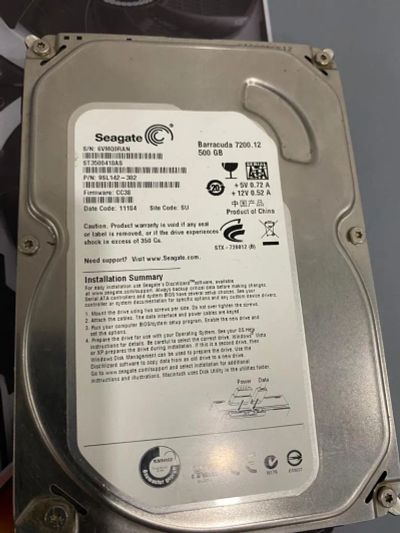 Лот: 20026495. Фото: 1. Жесткий диск 500GB Seagate Barracuda... Жёсткие диски (HDD)