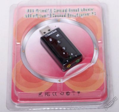 Лот: 4248280. Фото: 1. внешняя Звуковая карта USB с регулятором... Звуковые карты