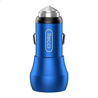 Лот: 22144612. Фото: 1. АЗУ RECCI RUC-E01 2xUSB 3.4A Blue. Зарядные устройства, блоки питания, адаптеры сетевые для смартфонов