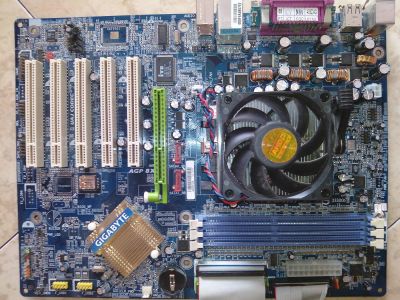 Лот: 4166637. Фото: 1. Gigabyte GA-K8NS + AMD athlon... Материнские платы