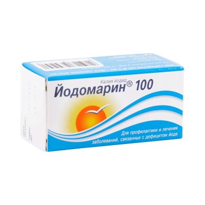 Лот: 23987636. Фото: 1. Йодомарин таб. 0,1мг №100. Спортивное питание, витамины