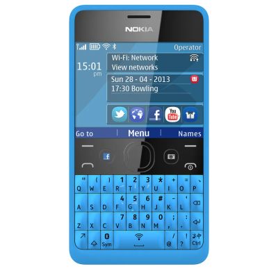 Лот: 5674713. Фото: 1. Nokia Asha 210 Dual Sim (Blue). Кнопочные мобильные телефоны