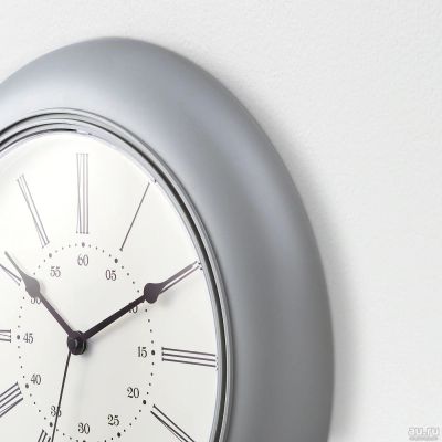 Лот: 12616298. Фото: 1. Настенные часы, серый, 30 см IKEA... Часы настенные, настольные