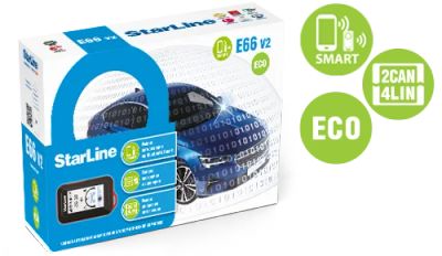 Лот: 19605572. Фото: 1. StarLine E66 V2 BT ECO 2CAN-4LIN. Автомобильные сигнализации