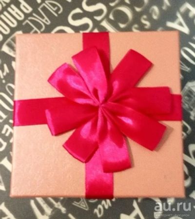 Лот: 15320225. Фото: 1. Коробка для подарка розовая с... Подарочная упаковка