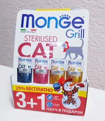 Лот: 16910933. Фото: 1. Monge Grill Cаt (Монж) влажный... Корма