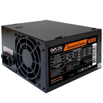 Лот: 24947221. Фото: 1. Блок питания 400Вт Ginzzu SA400... Корпуса, блоки питания