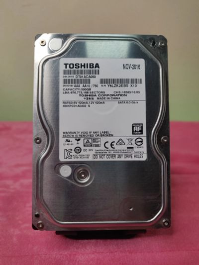 Лот: 23348924. Фото: 1. HDD 500Gb/Toshiba/SATA3/3,5"/7200... Жёсткие диски (HDD)