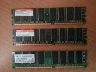 Лот: 3505615. Фото: 1. DDR 1 256mb hynix cl3 400 MHz. Оперативная память