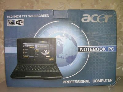 Лот: 1778218. Фото: 1. 10.2" Нетбук ACER 1.8 Ghz/1024Mb... Ноутбуки