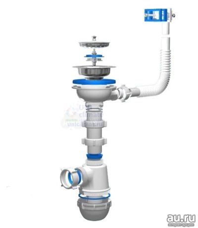 Лот: 13424883. Фото: 1. Новый сифон для мойки -Aquant-... Мойки кухонные