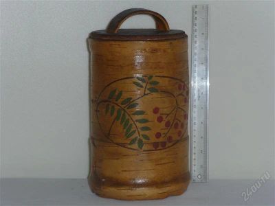 Лот: 1749119. Фото: 1. Туес из березовый бересты с брусничкой... Другое (домашний быт)