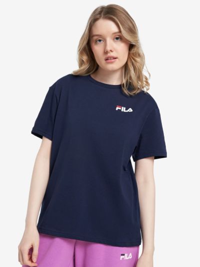 Лот: 22405028. Фото: 1. Футболка женская FILA, Синий. Другое (спортивная одежда)