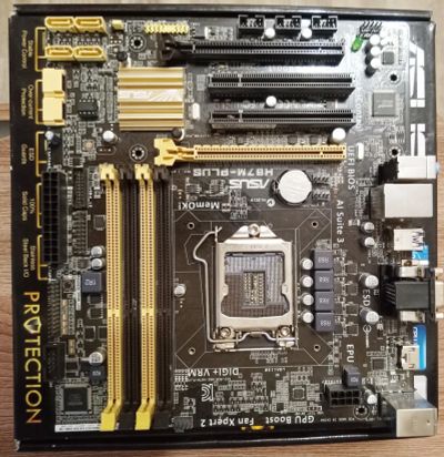 Лот: 23687298. Фото: 1. Материнская плата Asus H87M-PLUS. Материнские платы