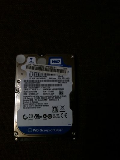 Лот: 16738478. Фото: 1. wd 500gb. Жёсткие диски (HDD)