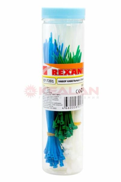 Лот: 8373090. Фото: 1. Rexant НХ-1 набор цветных стяжек... Расходные материалы, сменные насадки