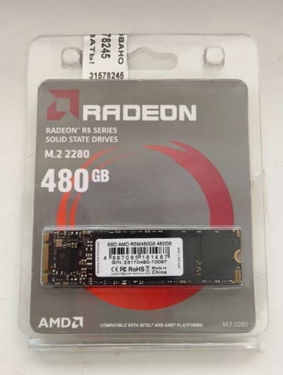 Лот: 23542240. Фото: 1. SSD 480Gb AMD R5. SSD-накопители