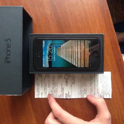 Лот: 5063125. Фото: 1. iphone 5 black 32 GB A1429 LTE... Смартфоны