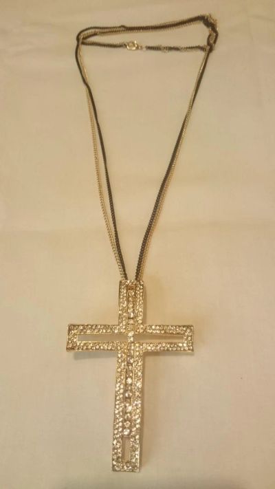 Лот: 10655530. Фото: 1. крест со стразами. Кулоны, подвески