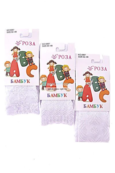 Лот: 10037624. Фото: 1. Колготки белые с ажурным рисунком. Носки, колготки