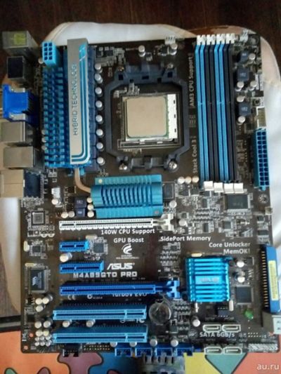 Лот: 18255819. Фото: 1. Материнская плата asus M4A89GTD... Материнские платы