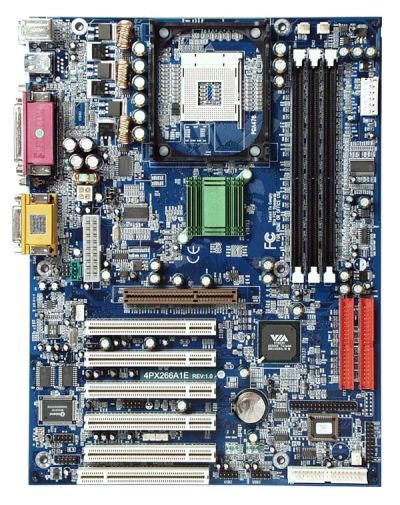Лот: 4018540. Фото: 1. Мат.плата Acorp 4PX266A1E + Pentium... Материнские платы