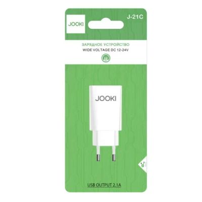 Лот: 19686046. Фото: 1. Адаптер 220V->USB 2.1A Jooki J21C. Зарядные устройства, блоки питания, адаптеры сетевые для смартфонов