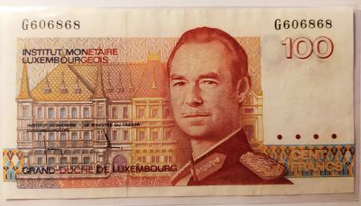 Лот: 21360854. Фото: 1. Люксембург 100 франков 1986 ПРЕСС. Европа