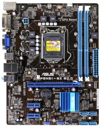 Лот: 20870711. Фото: 1. ASUS P8H61-MX R2.0 / чипсет Intel... Материнские платы