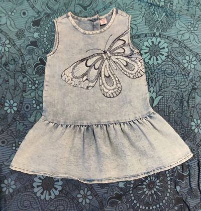 Лот: 25511939. Фото: 1. Платье джинсовое р. 104. Платья, сарафаны