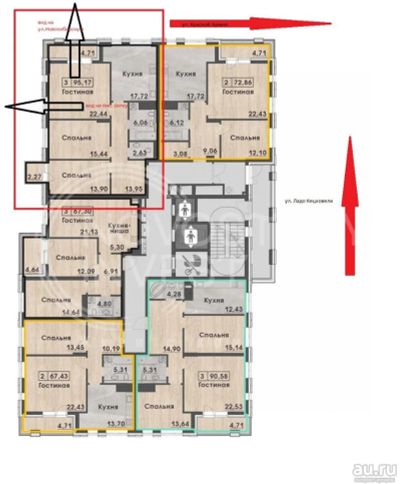 Лот: 17704483. Фото: 1. 3-к. квартира, 95,2 м², 19/19... Квартиры, студии