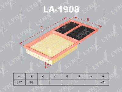 Лот: 13357147. Фото: 1. Lynx LA-1908 Воздушный фильтр. Расходные материалы