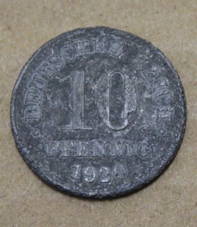 Лот: 23228057. Фото: 1. Германия 10 пфеннигов 1920 года... Германия и Австрия
