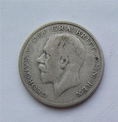 Лот: 2522412. Фото: 1. пол кроны 1933 серебро. Великобритания и острова
