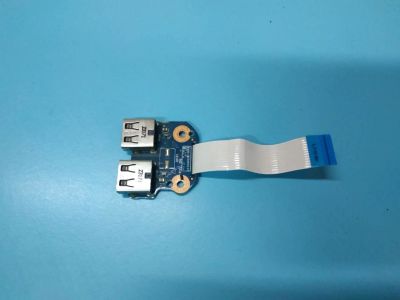 Лот: 16654207. Фото: 1. Б/У плата с разъемами USB на шлейфе... Печатные платы