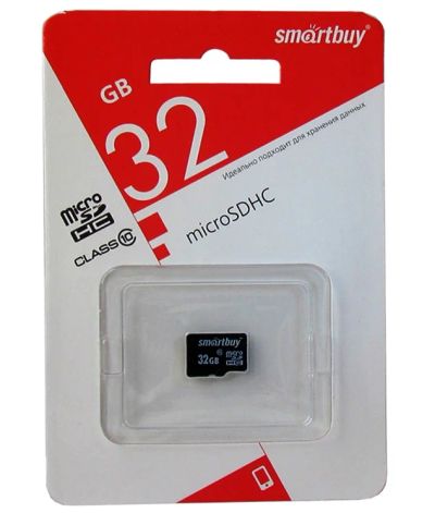 Лот: 17438067. Фото: 1. Карта памяти mircoSDHC 32gb smartbuy. Карты памяти