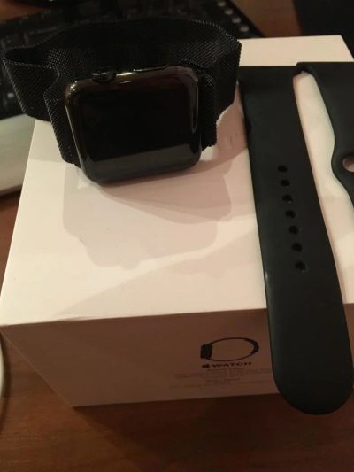 Лот: 7902571. Фото: 1. Apple Watch Stainless Steel Space... Смарт-часы, фитнес-браслеты, аксессуары